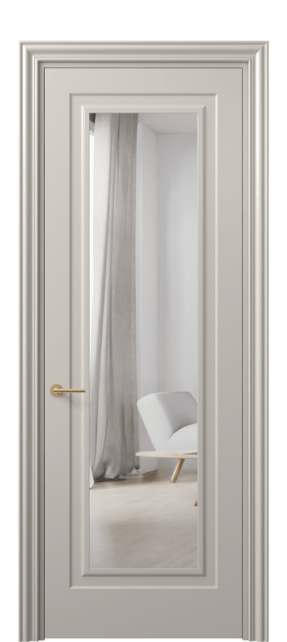Межкомнатная дверь Mascot 8403 Матовый светло-бежевый Двустороннее зеркало, триплекс Цена 66119 ₽ | Volhovec