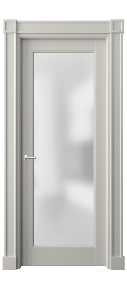 Межкомнатная дверь Тоскана Плано 6300 Матовый тёплый серый Сатинированное стекло Цена 129939 ₽ | Volhovec