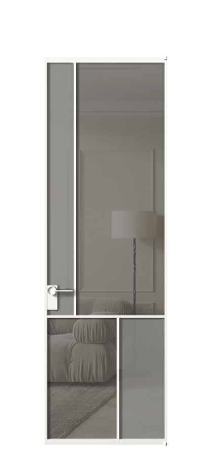 Дверь межкомнатная Mosaic АЛПЛ041.20 Алюминий Белый Сатинированное серое стекло, триплекс, 6 мм + Прозрачное серое стекло, триплекс Без короба бел Цена 160070 Стоимость комплекта двери включает:
1. Полотно (600/650/700/750/800/850/900/950*2000-2400 мм).
2. Короб
3. Комплект фурнитуры (2 торцевые петли и магнитный замок с ответной планкой). Фабрика дверей Волховец 8 (800) 551 43 19 Межкомнатная дверь Mosaic АЛПЛ041.20 Алюминий Белый Сатинированное серое стекло, триплекс, 6 мм + Прозрачное серое стекло, триплекс Цена 160070 ₽ | Volhovec