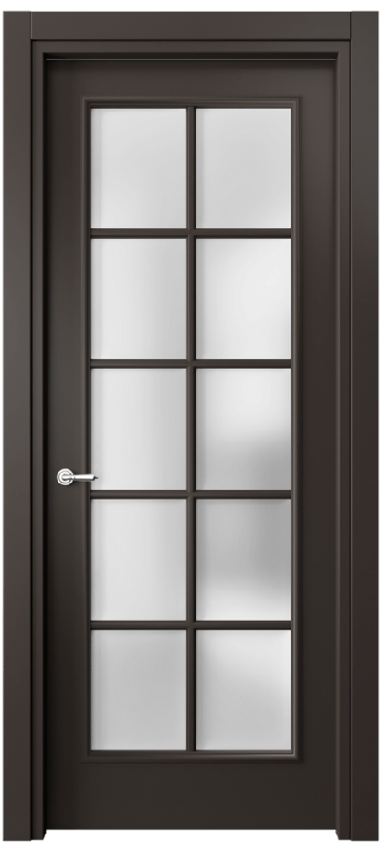 Межкомнатная дверь Paris 8102 Матовый антрацит Сатинированное стекло Цена 61599 ₽| Volhovec