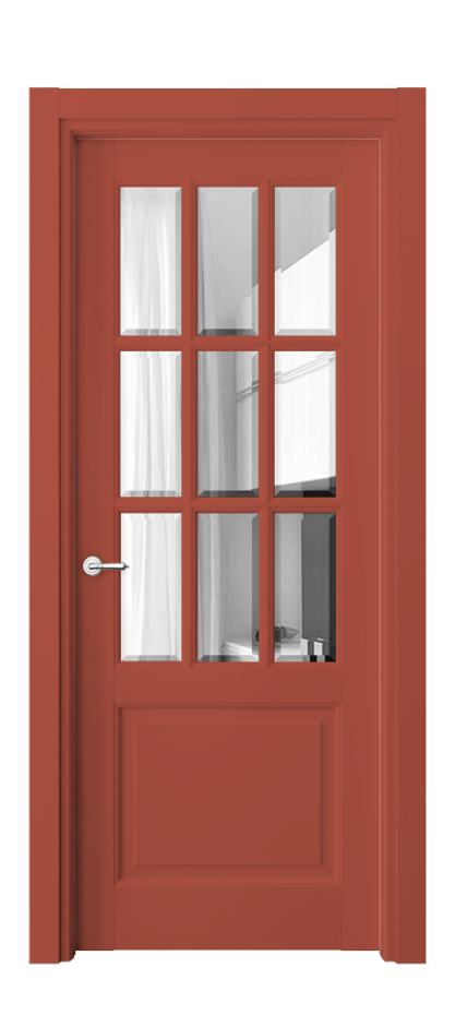 Межкомнатная дверь Toscana Grigliato 6312 Бук белоснежный Прозрачное стекло с фацетом Цена 153499 ₽ | Volhovec