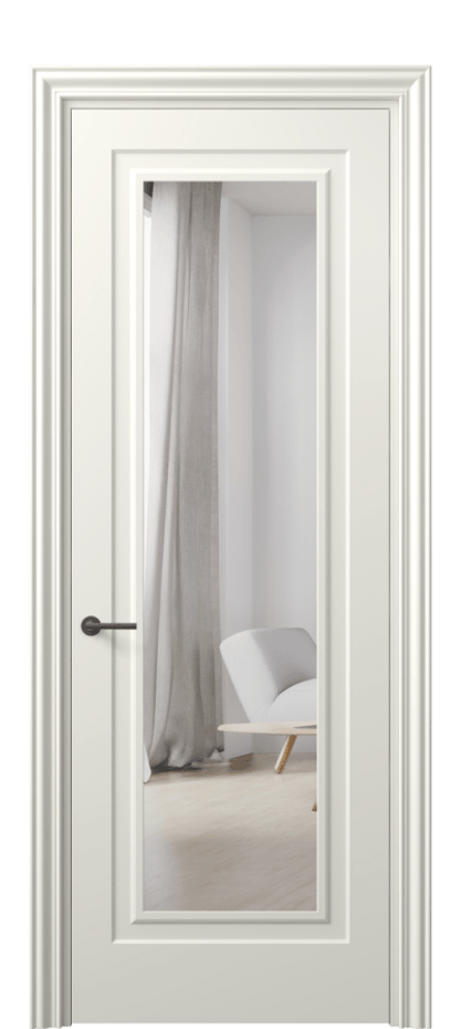 Межкомнатная дверь Mascot 8403 Матовый жемчужный Двустороннее зеркало, триплекс Цена 66119 ₽ | Volhovec