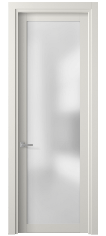 Межкомнатная дверь Planum 2102 ПЭТ белоснежный Сатинированное стекло Цена 1320 AZE | Volhovec