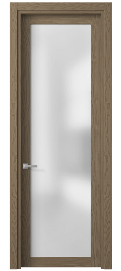 Межкомнатная дверь Планум 2102 Дуб дымный Сатинированное стекло Цена 48424 ₽ | Volhovec