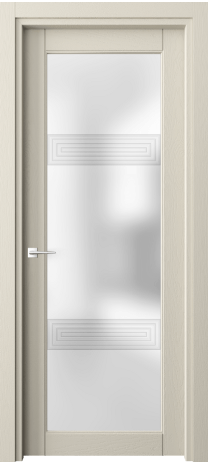 Межкомнатная дверь Эго 6112 Дуб бежево-серый Сатинированное стекло "3Д" Цена 126399 ₽ | Volhovec