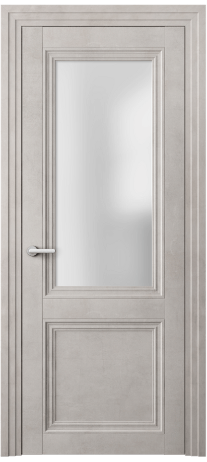 Межкомнатная дверь Centro 2524 Леон серебро Сатинированное стекло Цена 57551 ₽ | Volhovec