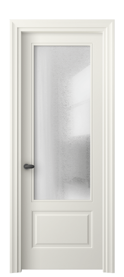 Межкомнатная дверь Esse 8542 Матовый жемчужный Фактурное стекло "Лёд", триплекс Цена 61039 ₽ | Volhovec