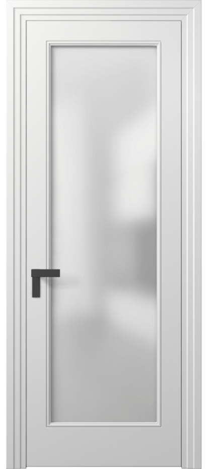 Межкомнатная дверь Rocca 8300 Матовый белоснежный Сатинированное стекло Цена 66319 ₽ | Volhovec