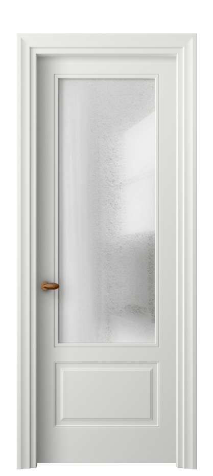 Межкомнатная дверь Esse 8542 Матовый светло-серый Фактурное стекло "Лёд", триплекс Цена 64539 ₽ | Volhovec