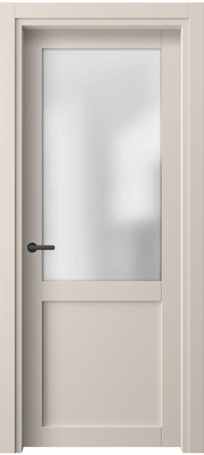 Межкомнатная дверь Neo 2122 ПЭТ пудровый бежевый Сатинированное стекло Цена 24399 ₽ | Volhovec