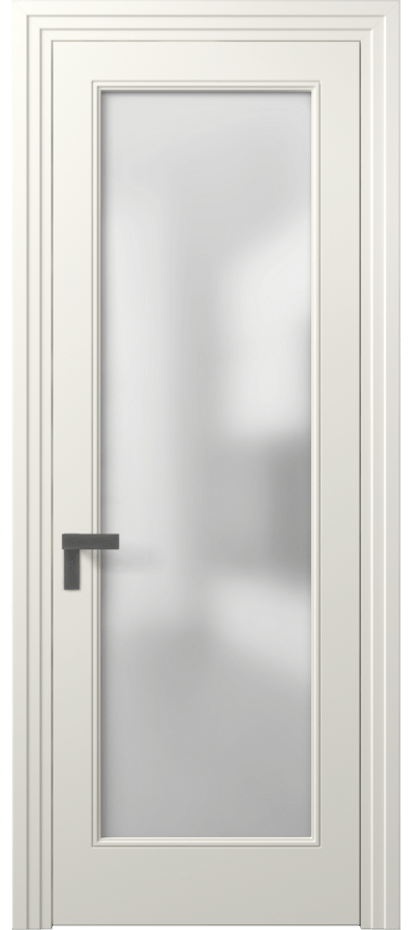 Межкомнатная дверь Rocca 8300 Матовый жемчужный Сатинированное стекло Цена 66319 ₽ | Volhovec