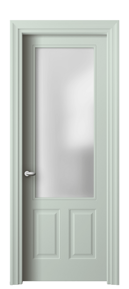 Межкомнатная дверь Esse 8522 Матовый белоснежный Сатинированное стекло Цена 77759 ₽ | Volhovec