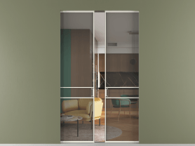 Алюминевая перегородка АЛПР 040.02 МЖМ Серый триплекс. Цвет Алюминий жемчужный. Материал Алюминий в эмали. Коллекция Перегородка Formato скрытый пенал двустворчатая. Фото. Алюминевая перегородка АЛПР 040.02 МЖМ Серый триплекс. Цвет Алюминий жемчужный. Материал Алюминий в эмали. Коллекция Перегородка Formato скрытый пенал двустворчатая. Картинка.