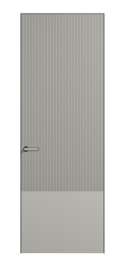 Дверь межкомнатная ПУ 8203 МТСР. Цвет Матовый тёплый серый. Материал Гладкая эмаль. Коллекция Velvet. Картинка.