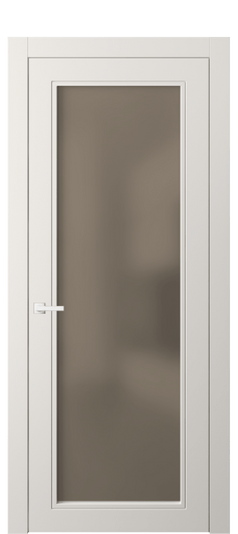 Дверь межкомнатная 8000 МПБЛ БР САТ. Цвет Матовый пудровый белый. Материал Гладкая эмаль. Коллекция Neo Classic. Картинка.