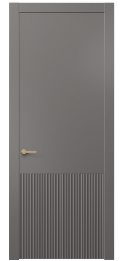 Дверь межкомнатная АКП 8645 МКЛС. Цвет Матовый классический серый. Материал Гладкая эмаль. Коллекция Альба. Картинка.