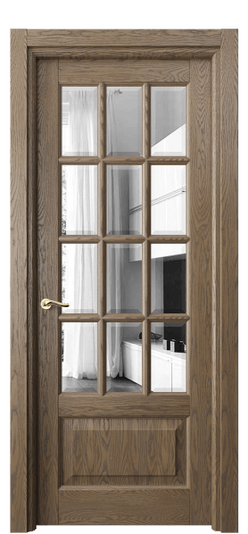 Дверь межкомнатная 0728 ДММ.Б ЗЕР-Ф. Цвет Дуб мраморный брашированный. Материал Массив дуба брашированный. Коллекция Лигнум. Картинка.