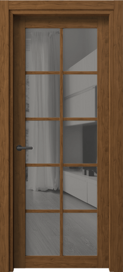 Дверь межкомнатная 2106 ЛОР ЗЕР СЕР. Цвет Лесной орех. Материал Ламинатин. Коллекция Нео. Картинка.