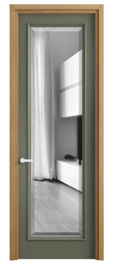 Дверь межкомнатная 6702 МОТ ЗЕР ФАЦ. Цвет Матовый оливковый тёмный. Материал Гладкая эмаль. Коллекция Шарм. Картинка.