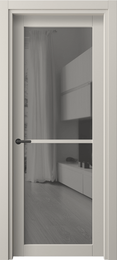 Дверь межкомнатная 2108 ПЭСС ЗЕР СЕР. Цвет ПЭТ светло-серый. Материал ПЭТ. Коллекция Нео. Картинка.