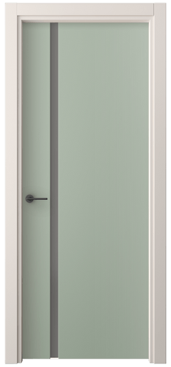 Дверь межкомнатная 4222 ПЭСО СЕР САТ. Цвет ПЭТ светло-оливковый. Материал ПЭТ. Коллекция Фридом. Картинка.