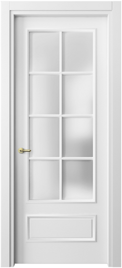 Межкомнатная дверь 8112 МБЛ САТ. Цвет Матовый белоснежный. Материал Гладкая эмаль. Коллекция Paris. Фото. Дверь межкомнатная 8112 МБЛ САТ. Цвет Матовый белоснежный. Материал Гладкая эмаль. Коллекция Paris. Картинка.