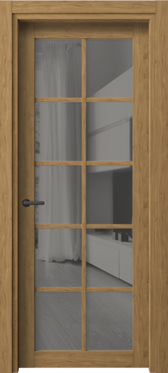 Дверь межкомнатная 2106 ГОР ЗЕР СЕР. Цвет Грецкий орех. Материал Ламинатин. Коллекция Нео. Картинка.