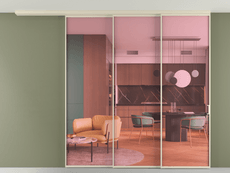 Перегородка Formato вдоль стены на потолок телескопик синхро 3