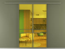 Перегородка Formato вдоль стены двустворчатая