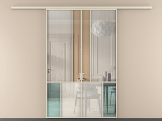 Перегородка Mosaic вдоль стены 2 створки