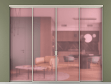 Перегородка Формато внутри проёма 4 створки