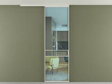 Перегородка Formato вдоль стены на потолок 1 створка