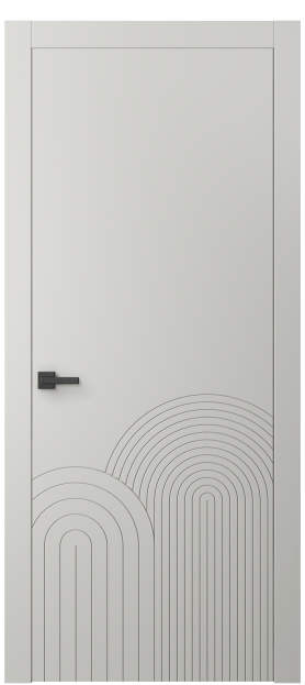 Дверь межкомнатная АКП 8059 МСР Матовый серый. Цвет Матовый серый. Материал Гладкая эмаль. Коллекция Линия. Картинка.