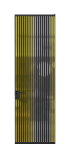 Дверь межкомнатная АЛПЛ040.07 САТ ЖЕЛ ЧЕР. Цвет Алюминий Черный. Материал Алюминий. Коллекция Формато. Картинка.