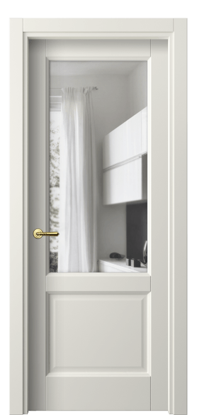 Межкомнатная дверь 1422 МЖМ Прозрачное стекло. Цвет Матовый жемчужный. Материал Гладкая эмаль. Коллекция Galant. Фото. Дверь межкомнатная 1422 МЖМ Прозрачное стекло. Цвет Матовый жемчужный. Материал Гладкая эмаль. Коллекция Galant. Картинка.